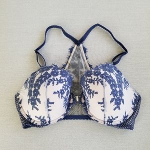 Victorias Secret Dream Angels Blue Lace Bra 34DD